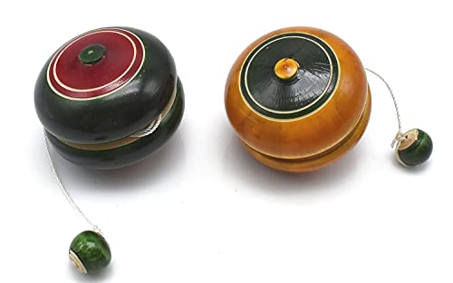 Channapatna Toys Wooden Yo-Yo Toy for Kids (3 Years+) – Set of 2 – Multicolor -Curiosity & Fine Motor Skills