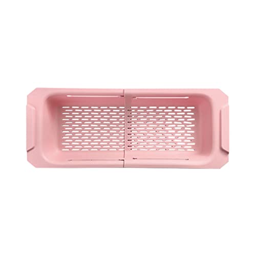HEMOTON Kitchen Sink Strainer Collapsible Colander: Over The Sink Drain Basket Foldable Vegetables Fruits Washing Storage Holder Cover