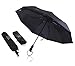Produktbild Massi Morino Regenschirm mit Auf-Zu-Funktion (sturmfest bis 140 km/h) Taschenschirm schwarz + praktisches Reise-Etui