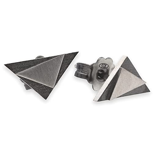 Argent sterling boucles d'oreille pour hommes boucles d'oreille stud hommes stud boucles d'oreille triangle boucles d'oreille hommes cadeau pour hommes bijoux copain (Triangle)
