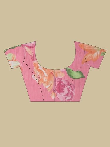 Image of Garden Vareli Floral Print Chiffon Saree