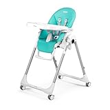 PEG Prima Pappa Follow Me Seggiolone Pappa Neonati Reclinabile, Funzione Sdraietta, 4 ruote,...