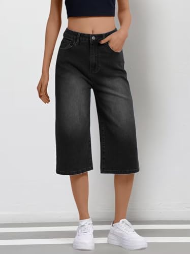 Image of Nifty Women's Denim Stretchable Baggy Fit Capris