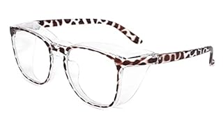 Alsenor Safety Glasses Anti Fog Goggles Protective Eyewear Blue Light Blocking Anti Dust UV Protection Glasses For Men Women (New-Leopard)