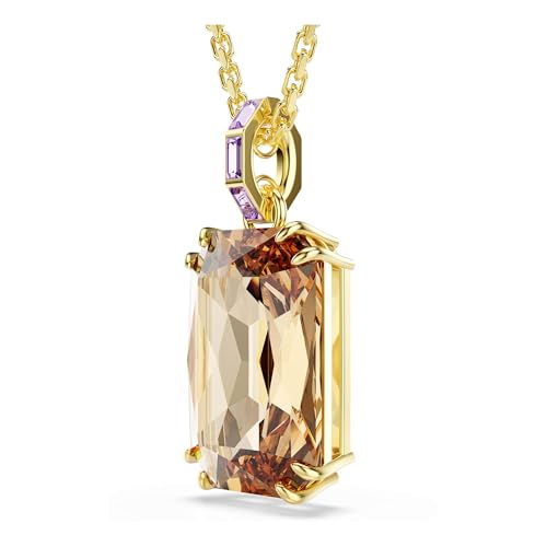 Swarovski Wisiorek Millenia, Szlif ośmiokątny, Karmelowy, Powłoka w odcieniu złota