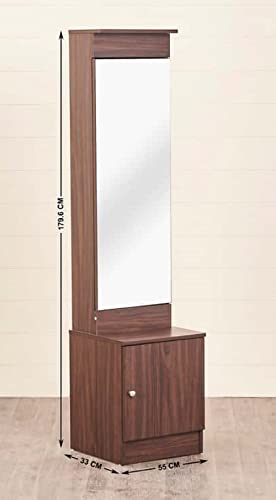 Image of MAMTA DECORATION Engineered Wood Dressing Table with Storage for Living Room Bedroom Wooden Vanity Tables (Brown)