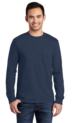 Port & Company Long Sleeve Essential Pocket Tee-PC61LSP