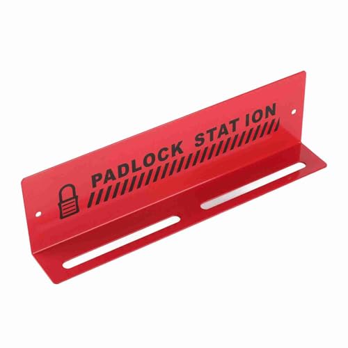 MAVIS LAVEN Lockout Tagout Padlock Station, Steel Wall Mounted Loto Station with Alarm Reminder for Industrial Shutdown Management
