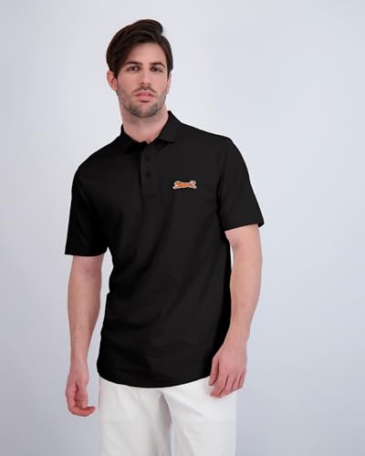 Le TIGRE Classic Cotton Polo Shirt - Black for Men 1 Pc Shirt (L)3