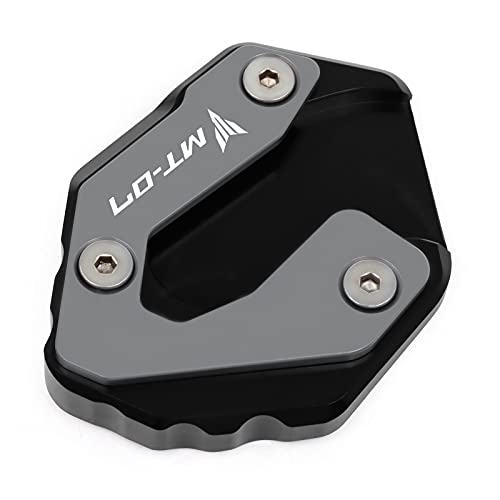 SeitenstäNder Verbreiterung Fit -Verwendung for Yamaha MT-07 MT07 MT 07 FZ-07 FZ07 XSR700 2014-2021 Motorrad -Kickstand Foot Side Stand Extension Pad Stützplatte Vergrößerung SeitenstäNder Motorrad(Co