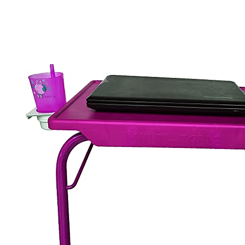 Image of TAVASYA Adjustable Table Mate - Multi Purpose Laptop & Kids Study Table - Pink Color TSYTM4 (Metal)