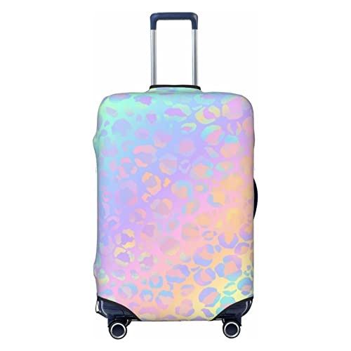 Highly Elastic Spandex Suitcase Cover Luggage Cover Protector Small Fits 18 to 21 Inch Leopard Print Gradient Background Prints