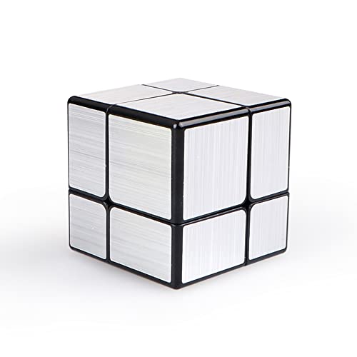 Bukefuno QY Toys Mirror 2 x 2 Argent Cube magique Puzzle 2 x 2 x 2 cm Version miroir Argent Cube