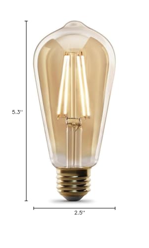 Feit Electric ST19/VG/LED Vintage Exposed Filament Amber Glass Led St19 With A Medium E26 Base Light Bulb thumb #7