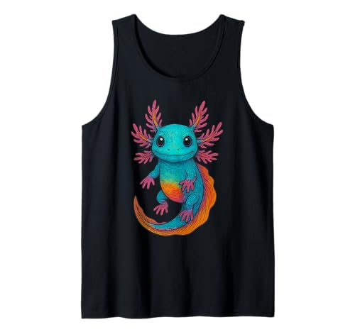 Axolotl | Para niños, niñas | Axolotl gráfico colorido Axolotl Camiseta sin Mangas