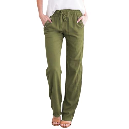 Wide Leg Sweatpants Women Cotton Elastic Long Pants Beach Leisure Trousers Women's Pants, Ag, 3X-Large