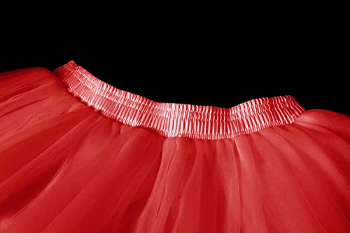 Tulle Skirt,Women's Midi Tulle Tutu Skirt Fluffy Princess Five Layers A line Party Prom Underskirt3
