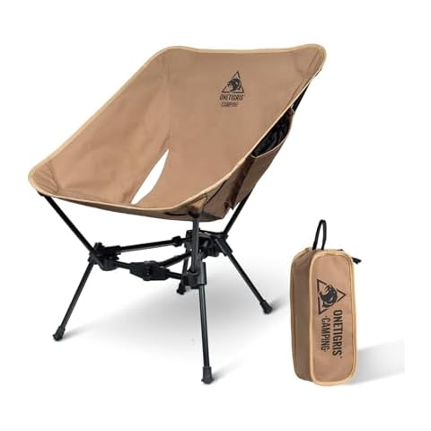 OneTigris Tigerblade Camping Chair, Lightweight Folding Backpacking Hiking Chair, Compact Portable 330 lbs Capacity Cover