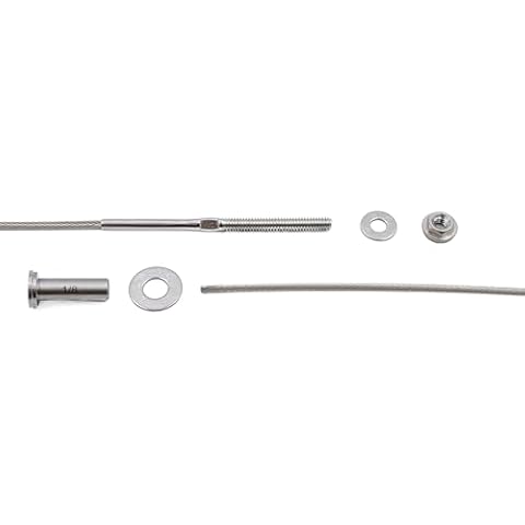 VistaView CableTec Fast & Easy 1/8 inch 5ft Cable Railing Kit - Stainless Steel 316 for Metal Posts - Complete System DIY Installation Kit - No End Caps Cover