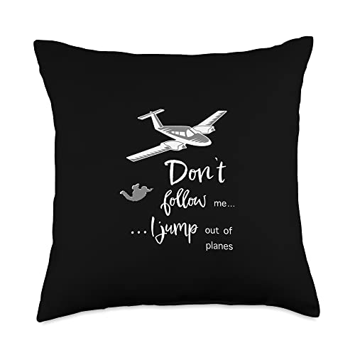 Retro Paraglider Mountain Flying Throw Pillow