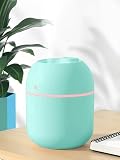 Mini Umidificatore - NIUAWASA 220ml Piccolo Portatile USB Alimentato Nebbia Fredda Aria Desktop Diffusore con Luce Notturna Morbida per Auto Camera da Letto Ufficio (Verde)