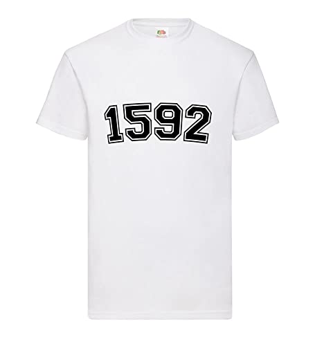 T-shirt blanc pour homme taille XXXL basique col rond modèle 1592