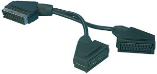 TechWareGames 2 WAY 21 PIN SCART LEAD ADAPTOR EXTENSION JOINER SPLITTER CABLE TV VIDEO DVD