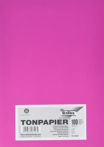 Papier couleur A4 rose 130g Bringmann lot de 100 feuilles résistantes pour dessin