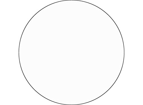 RetailSource DL1388CLx1 Círculos de 34 pulgadas - Etiquetas transparentes extraíbles, 4 pulgadas de altura, 4 pulgadas de largo, 4 pulgadas de ancho