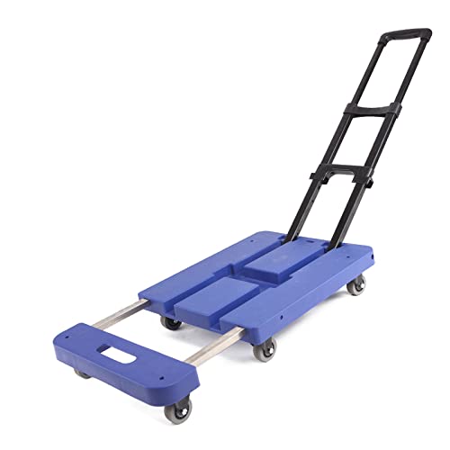 Carrelli Della spesa 6 Roues Chariot Utilitaire télescopique Cadre en Acier Chariot à Main Pliable résistant à l'usure pour Un Rangement Facile Resistente