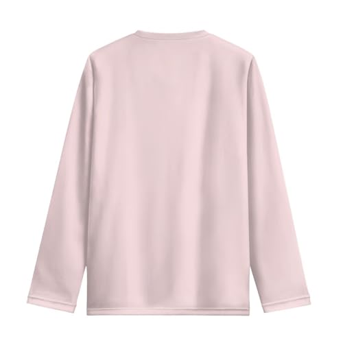 Image of Girls Long Sleeve Shirt with Cute Graphic Casual Pullover Tops 3-16Y