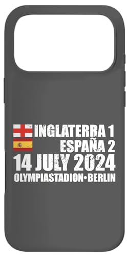 Carcasa para iPhone 17 Pro MAX Euro Fútbol Inglaterra 1 España 2 Ganadores Final 2024