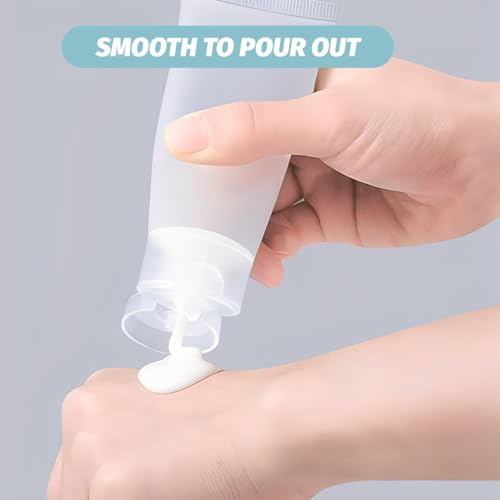 BDEPSTR Leere Tuben zum Befüllen,6 Stück Reiseflaschen zum Befüllen,Reiseset zum Befüllens,Reiseflaschen Set,für Shampoo, Spülung und Lotionen(15/20/25ml)