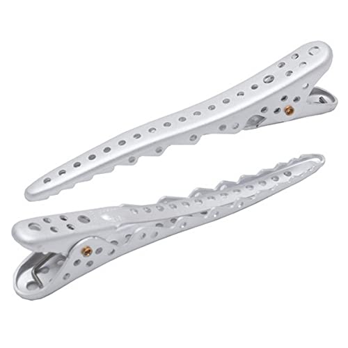 YS Park 4/2 Packs SILVER Hair Sectioning Shark Clips, 8 Clips Total. 100% Geniune ONLY when bought f
