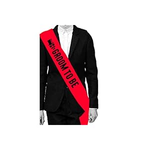 Hubops Groom to be Sash for Party Decoration Groom to be sash (red)