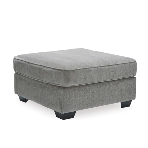Image of Signature Design by Ashley Altari Oversized Accent Ottoman, Large Square | Arrives fully assembled, Plush chenille polyester upholstery, Living room lounging, 36-inch square profile