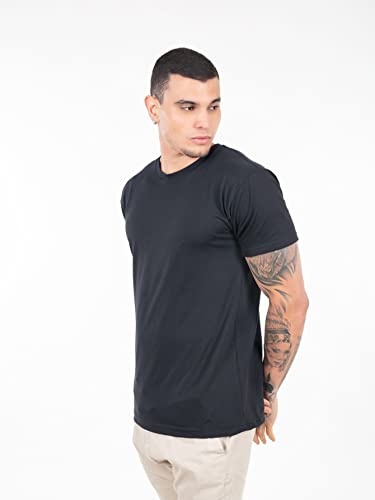 Kit 4 Camisetas 100% Algodão 30.1 Penteadas (Marrom, Cinza Chumbo, Verde Musgo, Preto, G)