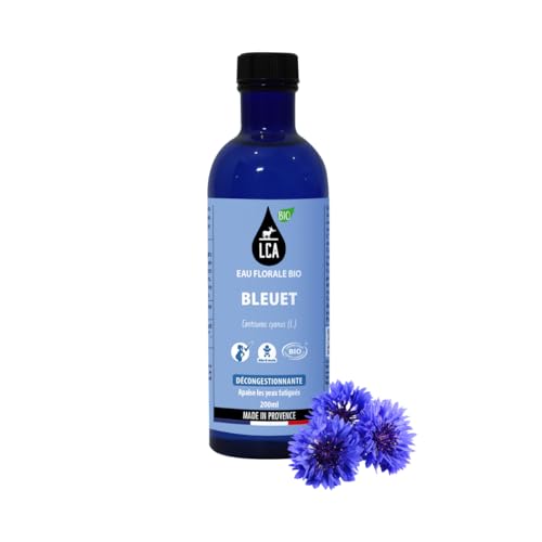 LCA | Eau Florale de Bleuet Bio | Lotion Apaisante & Décongestionnante | Contour des Yeux & Peaux Sensibles | Hydrolat Cosmétique | Fabriqué en France | 200...