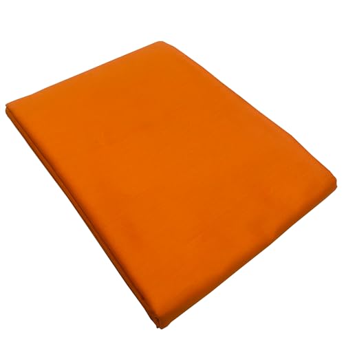 LUMANSUO 100% Cotton Fabric by The YardQuilting Fabric for Sewing Crafts Embroidery Quilt Backing Width 64 inches by Length 1 Yard Orange Muslin Fabric