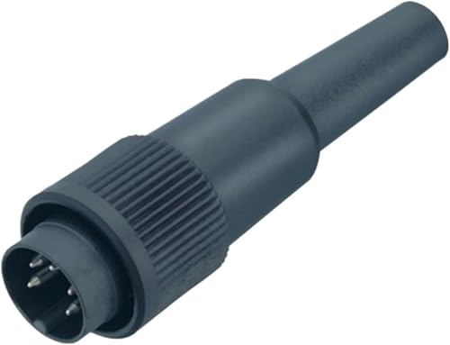 Conector circular macho serie 678 de 4 posiciones para control industrial seguro