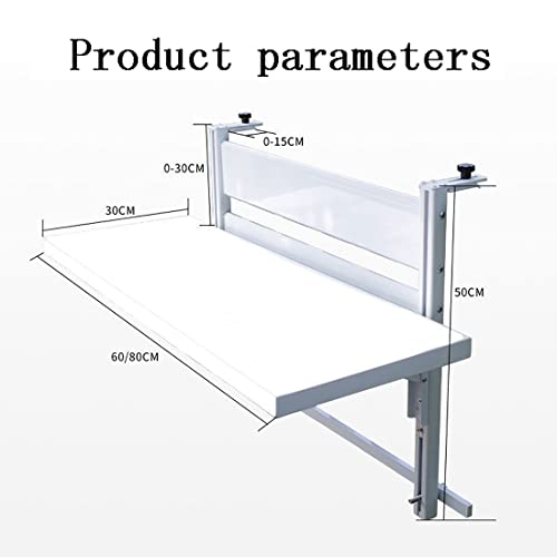 Table pliante suspendue pour balustrade de balcon afin de libérer l'espace