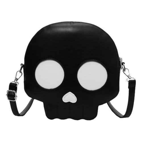 Skull Head crosbody Bag - gótica Skeleton Style Sling | Bolso de correa ajustable con accesorio de moda de hombro de diseño único para trajes de halloween eventos de cosplay de moda Skull Head crosbody Bag - gótica Skeleton Style Sling | Bolso de correa ajustable con accesorio de moda de hombro de diseño único para trajes de halloween eventos de cosplay de moda