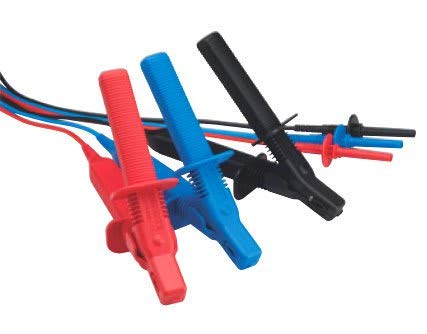 Megger 1005-262 - 3m Leadset (x 3, Red, Blue, Black), Medium Insulated Clips