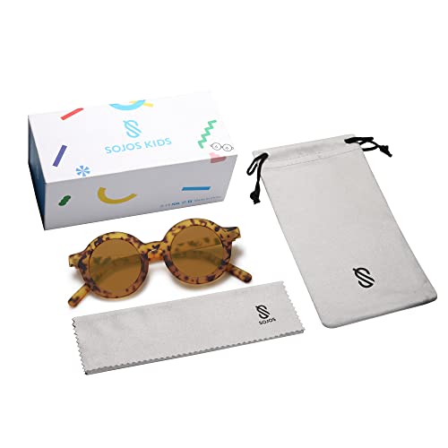SOJOS Cute Round Polarized Sunglasses for Kids Girls Boys UV400 Protection De Sol Gafas Beach Holiday