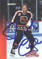 Randy Carlyle Winnipeg Jets 1993 Pinnacle All Star Autographed Card. This item comes with a certificate of authenticity from Autograph-Sports.