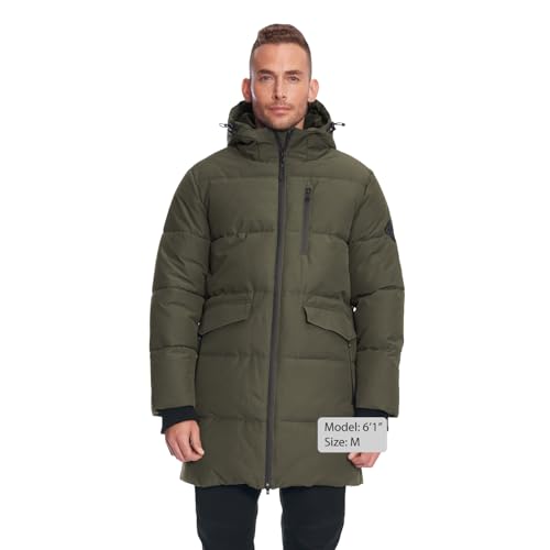 Image of ALPINE NORTH Jasper Men's Vegan Down Winter Coat - Warm Insulated Puffer Coat with Hood For Men