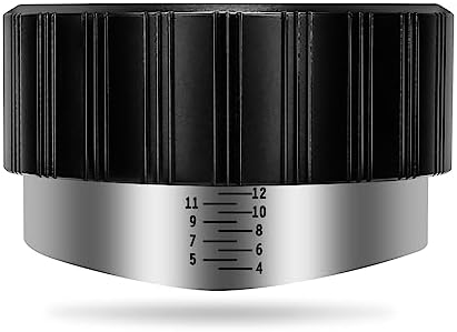 IKAPE 51MM Coffee Distributor, Adjustable Depth Espresso Distributor with Scale, Fits All 51MM Espresso Portafilter, Compatible with 51MM Delonghi Bottomless Portafilter(Black)