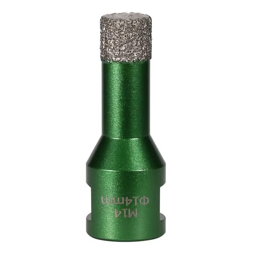 Abridor de agujeros soldado industrial para azulejos de piedra de porcelana, revestimiento de grano de diamante y diseño de rosca M14 de hasta 50 mm de diámetro, taladro cortador de agujeros para