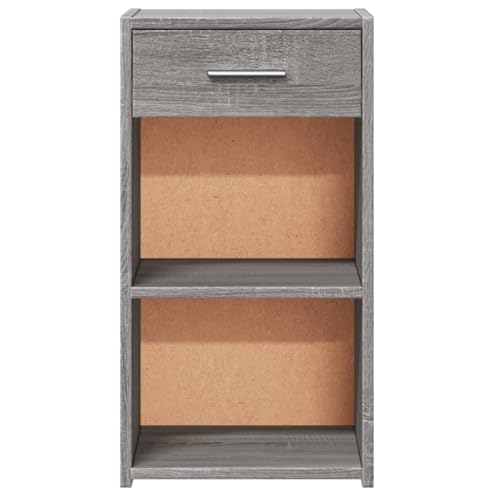 Table de chevet gris Sonoma pour retrouver une chambre épurée