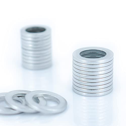 Image of 20Pcs M24 Aluminum Oil Drain Plug Gasket, Crush Washer for Oil Change, 24mm*32mm*2mm